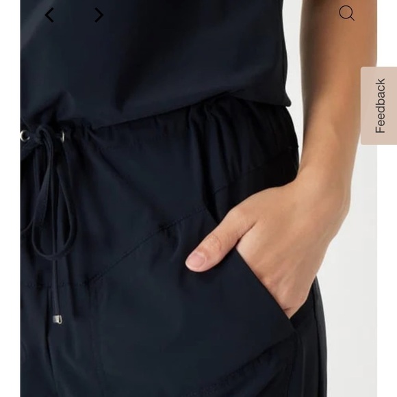 RAFFAELLO Rossi Short Sleeves Jumpsuit Combinaison Gira black size M - Picture 2 of 11